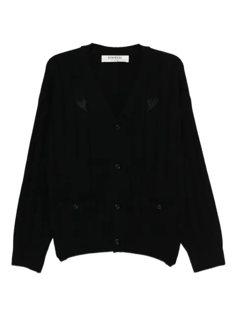 Kimhekim heart-patch v-neck cardigan