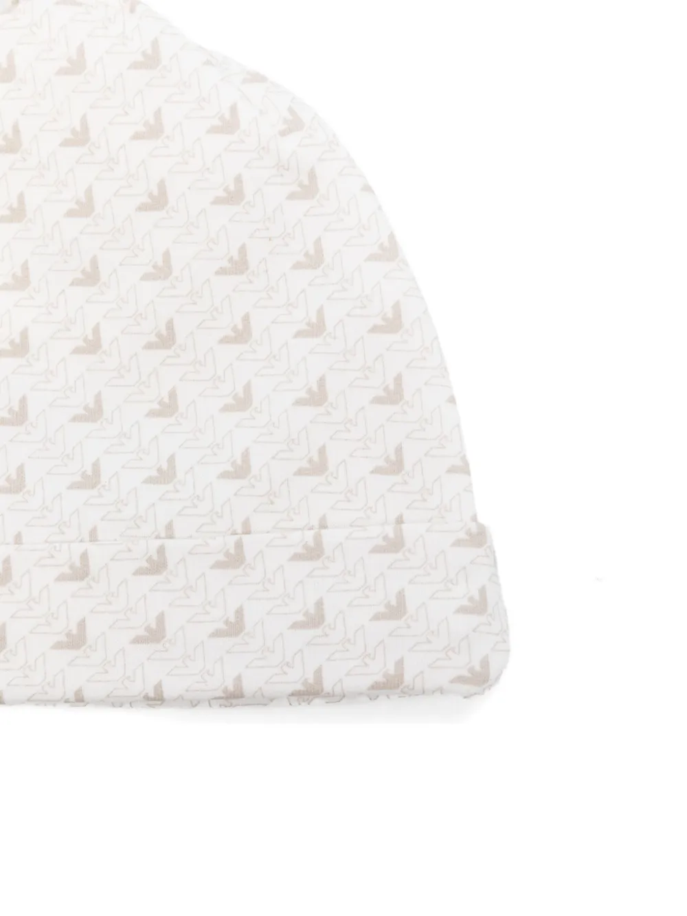 Emporio Armani Eagle-print Beanie In White