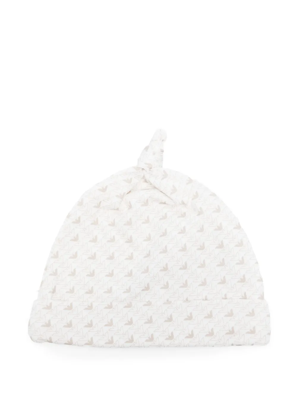 Emporio Armani Kids eagle-print beanie - Beige