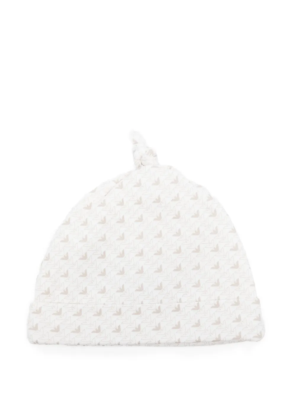 Emporio Armani Eagle-print Beanie In White