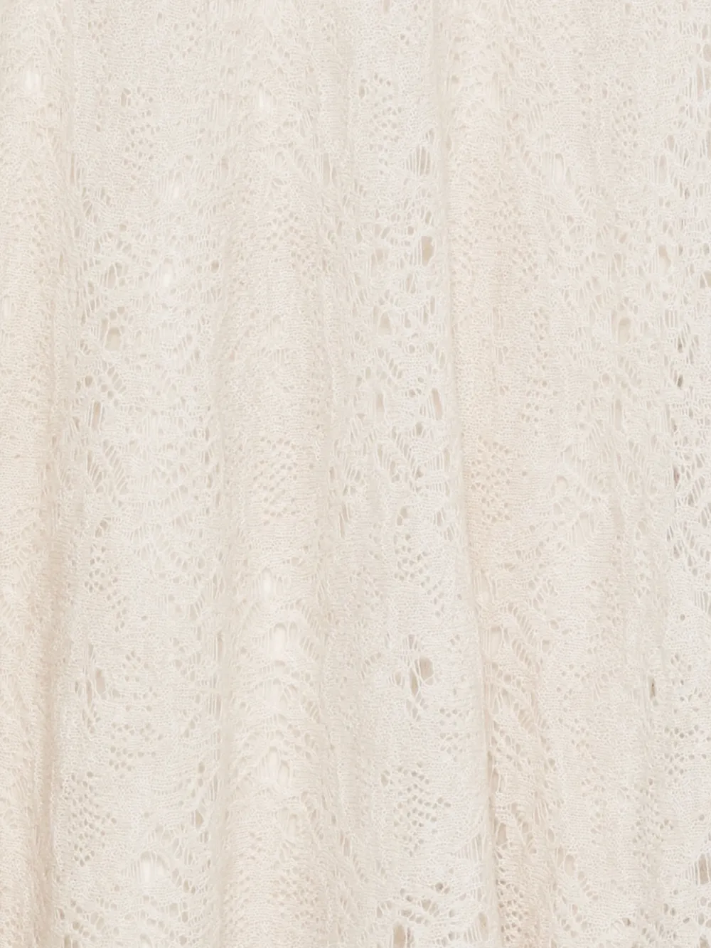 D Exterior Lace-pattern Flared Skirt In Neutral