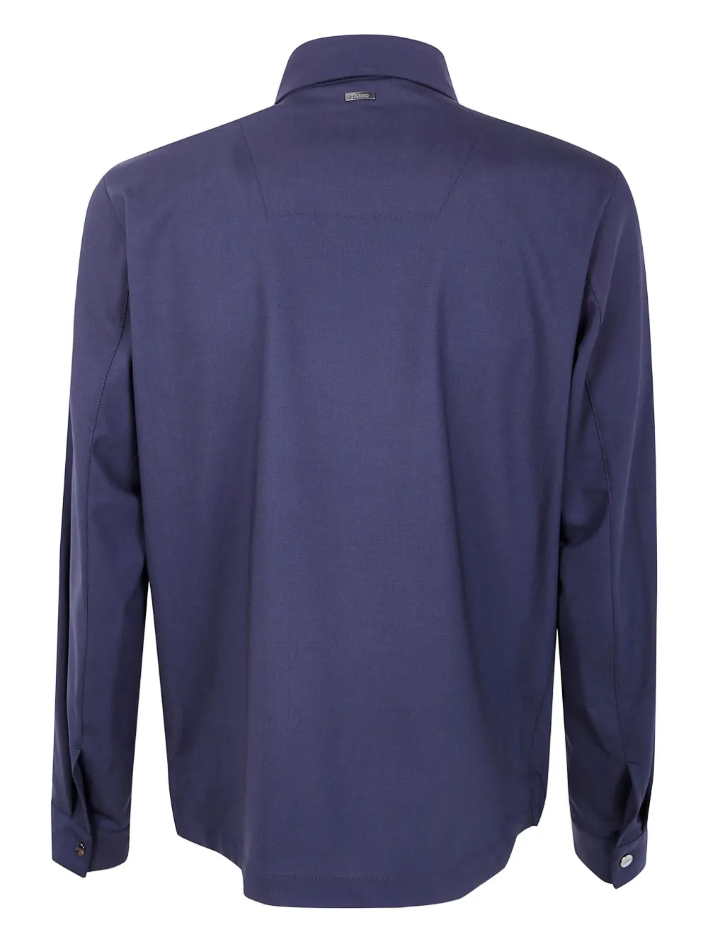 Herno button-down wool shirt - Blauw
