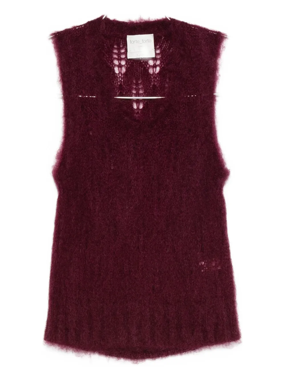 Forte Forte Open-knit Sleeveless Top In Purple