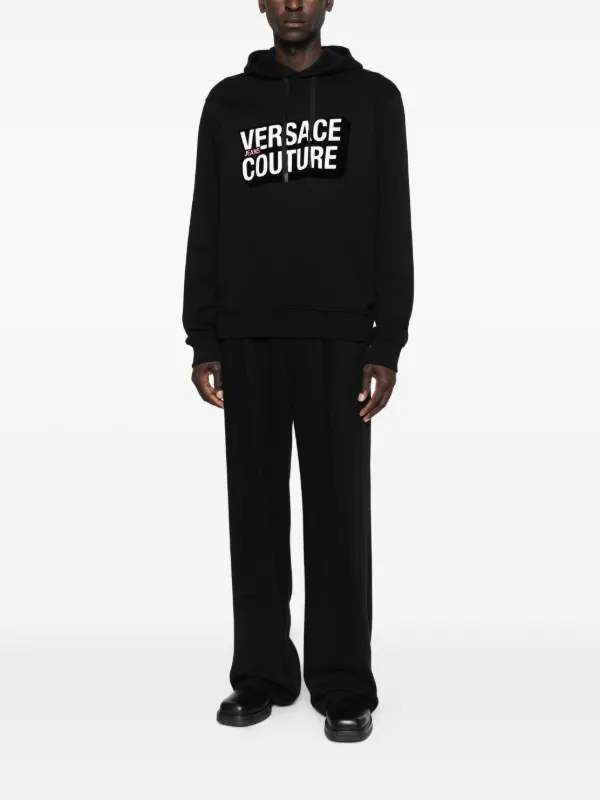 VERSACE JEANS COUTURE　ブラックパーカー Versace Jeans Couture ロゴ パーカー | ブラック | FARFETCH JP