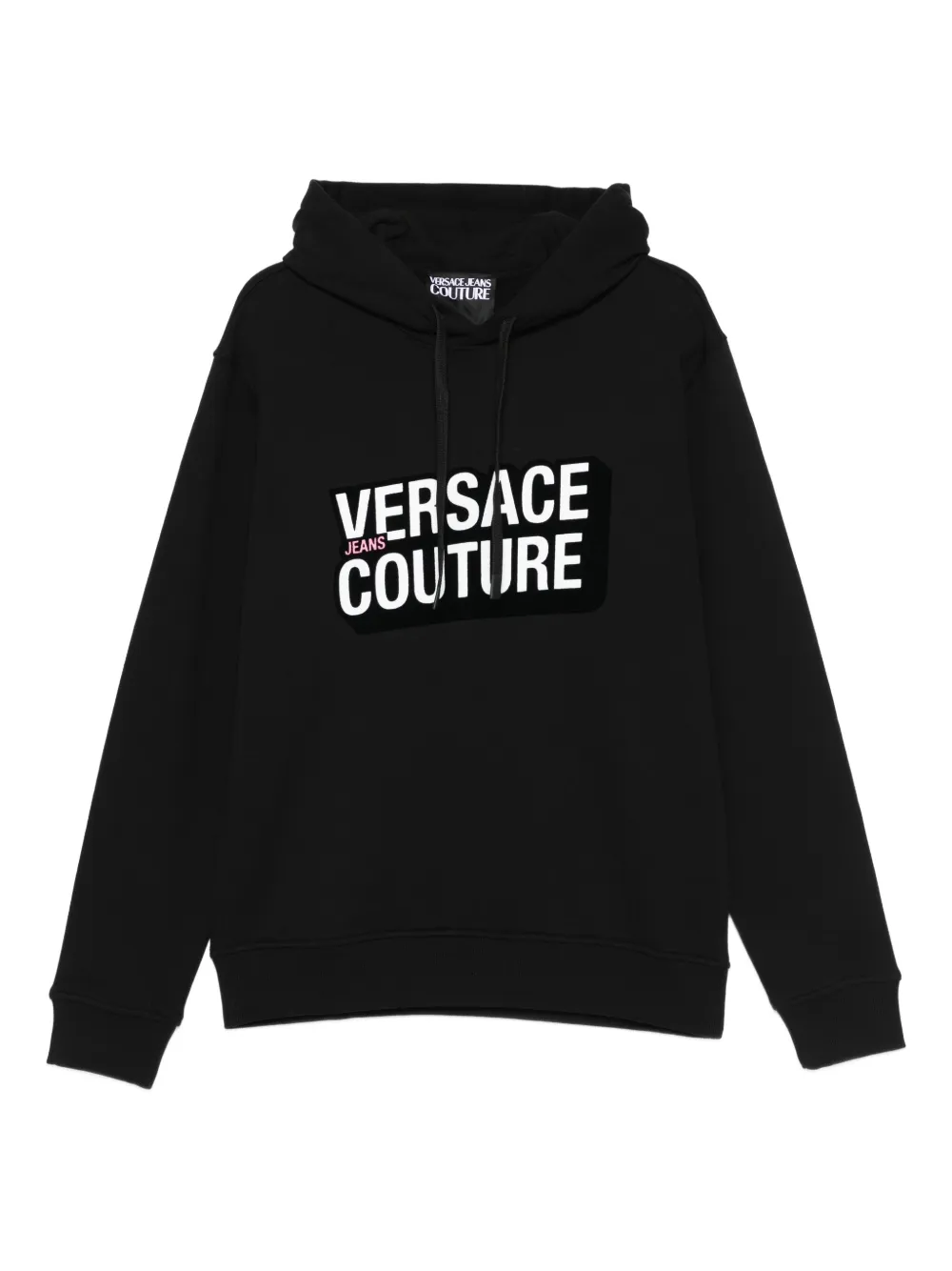 Versace Jeans Couture logo-lettering hoodie | Black | Image 1