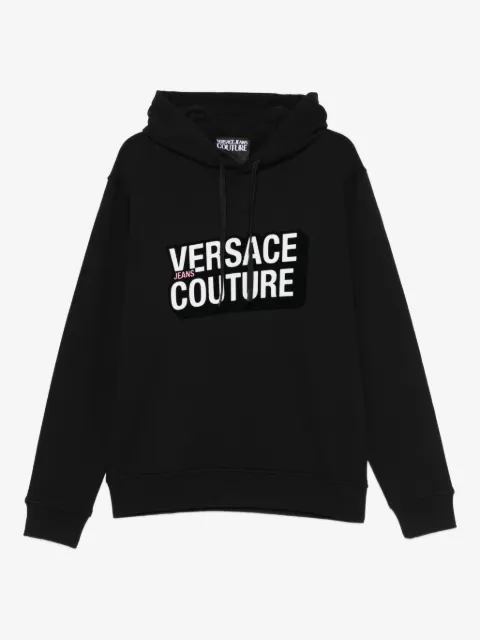 Versace Jeans Couture logo-lettering hoodie