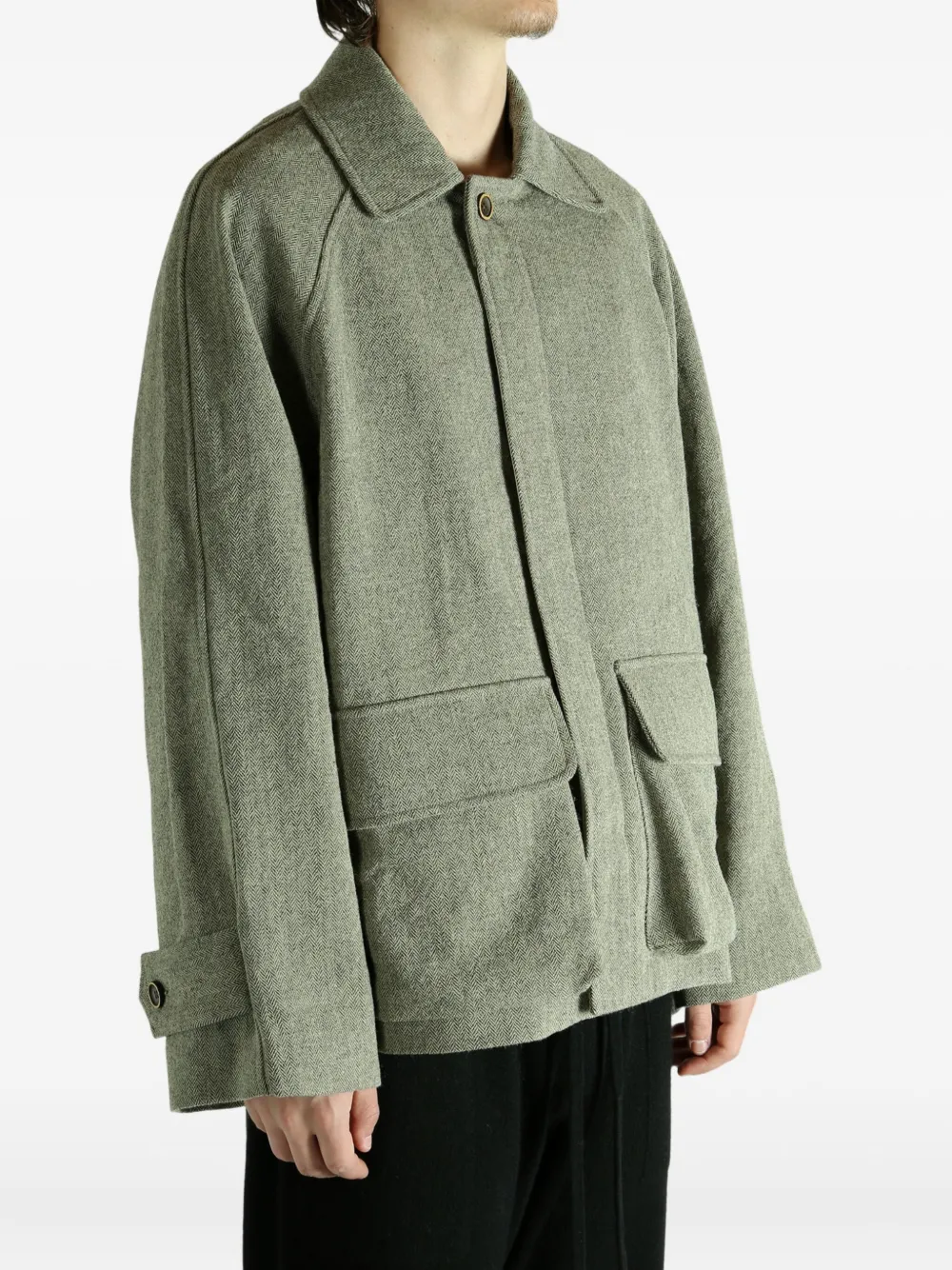 Uma Wang Wool Jacket In Green