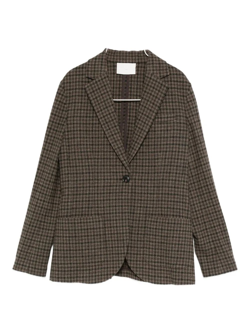 Circolo 1901 Checked Single-breasted Blazer In Brown