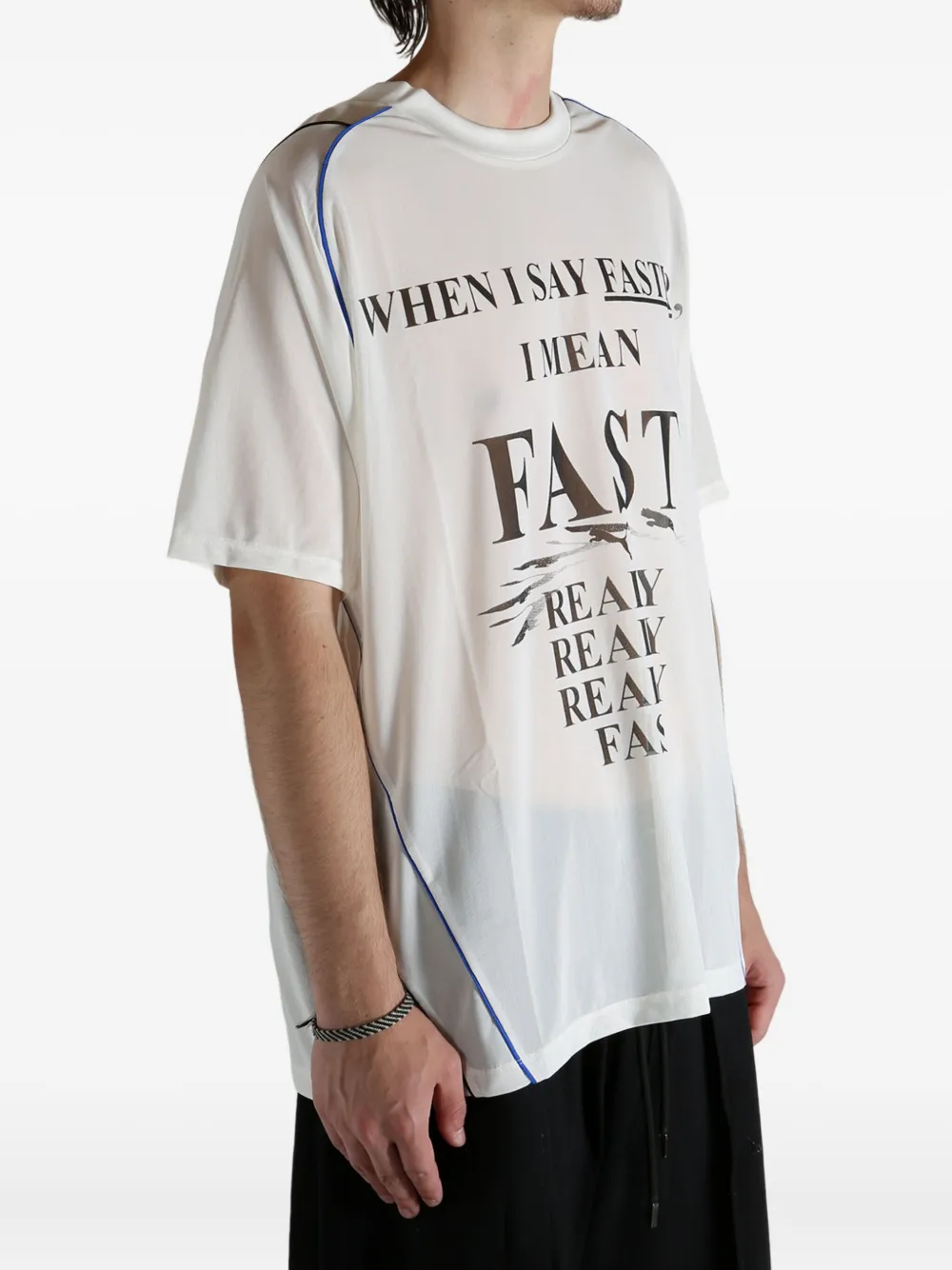 Puma Nine To Five Graphic-print Panelled T-shirt In White