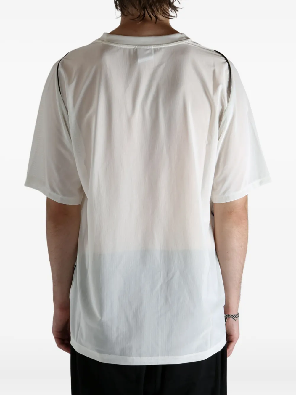 Puma Nine To Five Graphic-print Panelled T-shirt In White