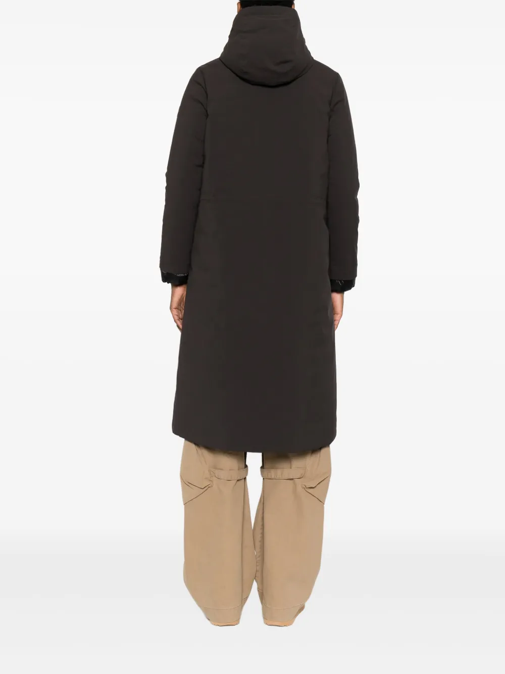 Save The Duck Hooded Coat In Brown