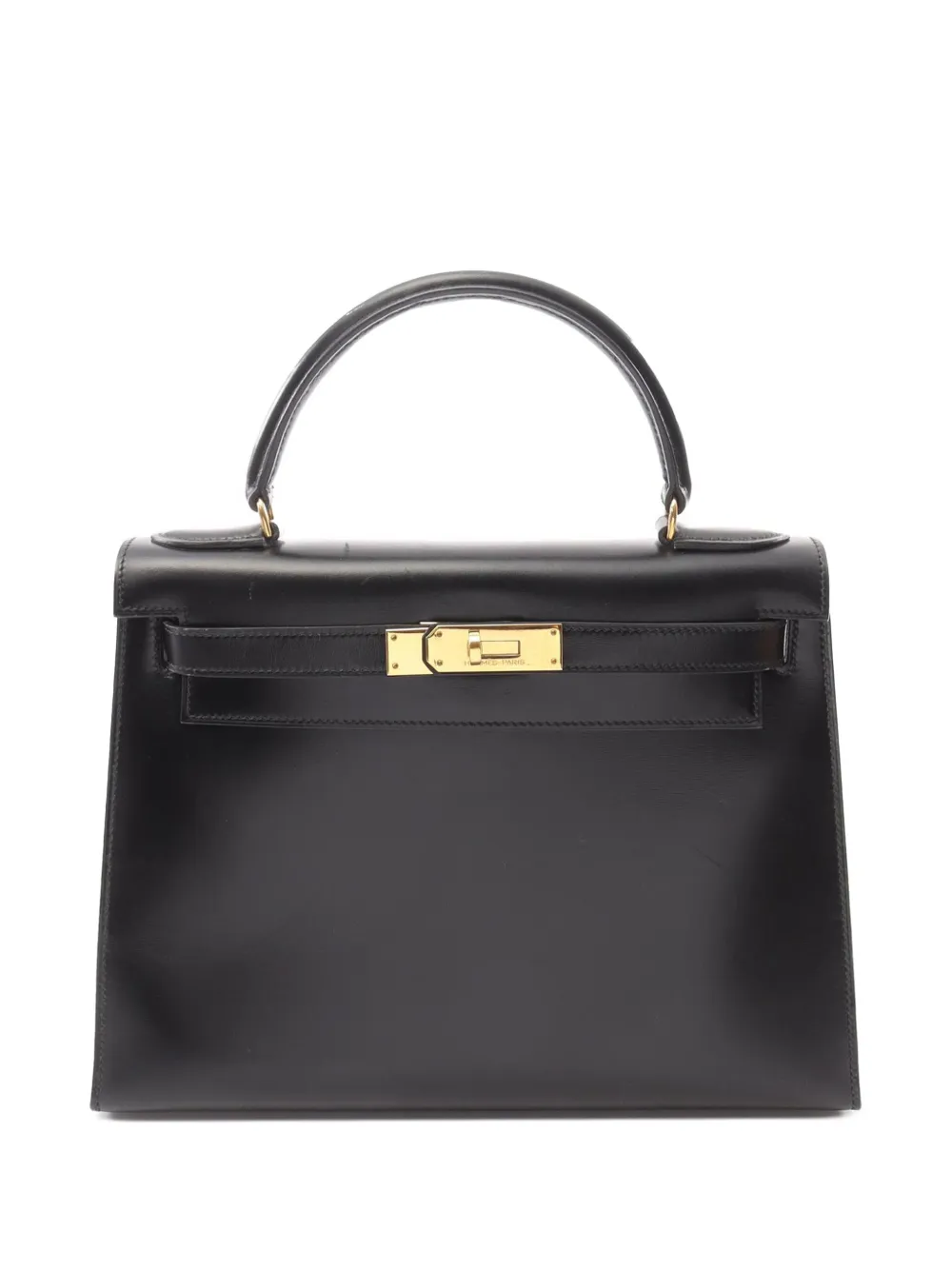 Hermès Pre-Owned 1988 ボックスカーフ ケリー セリエ 28 サッチェルバッグ - ブラック Hermès Pre-Owned 1988 ボックスカーフ ケリー セリエ 28 サッチェルバッグ - ブラック