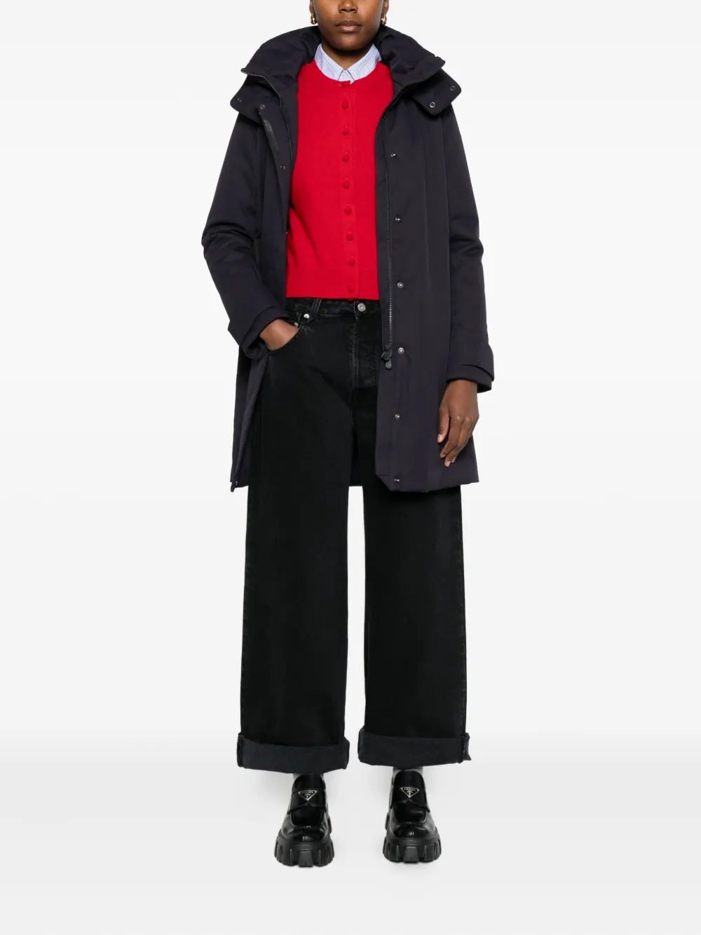 Save The Duck Hooded Parka Coat In Multi
