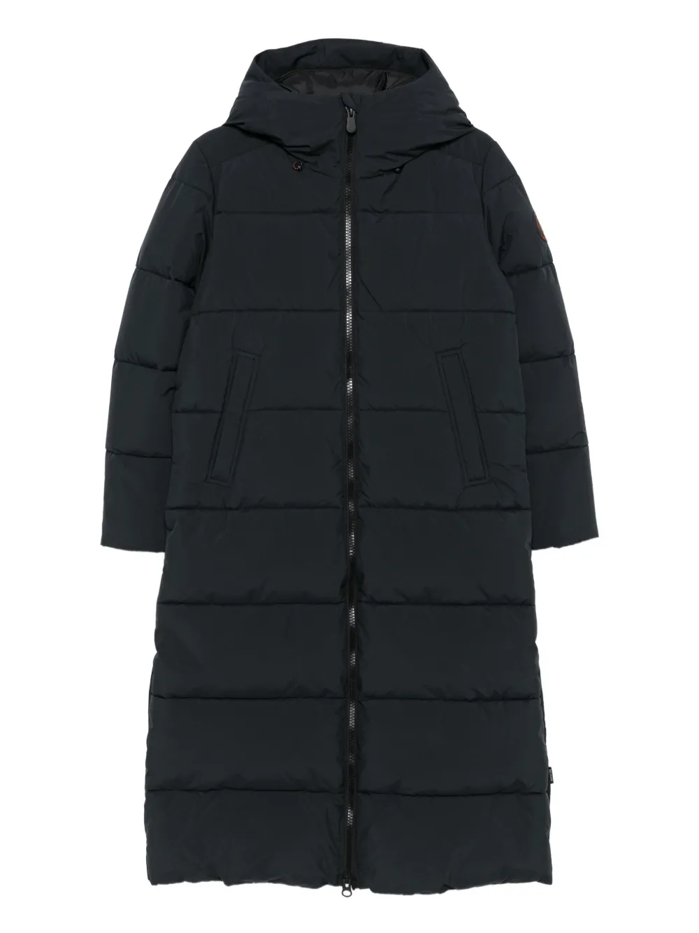 Save The Duck Hooded Quilted Coat In Blue