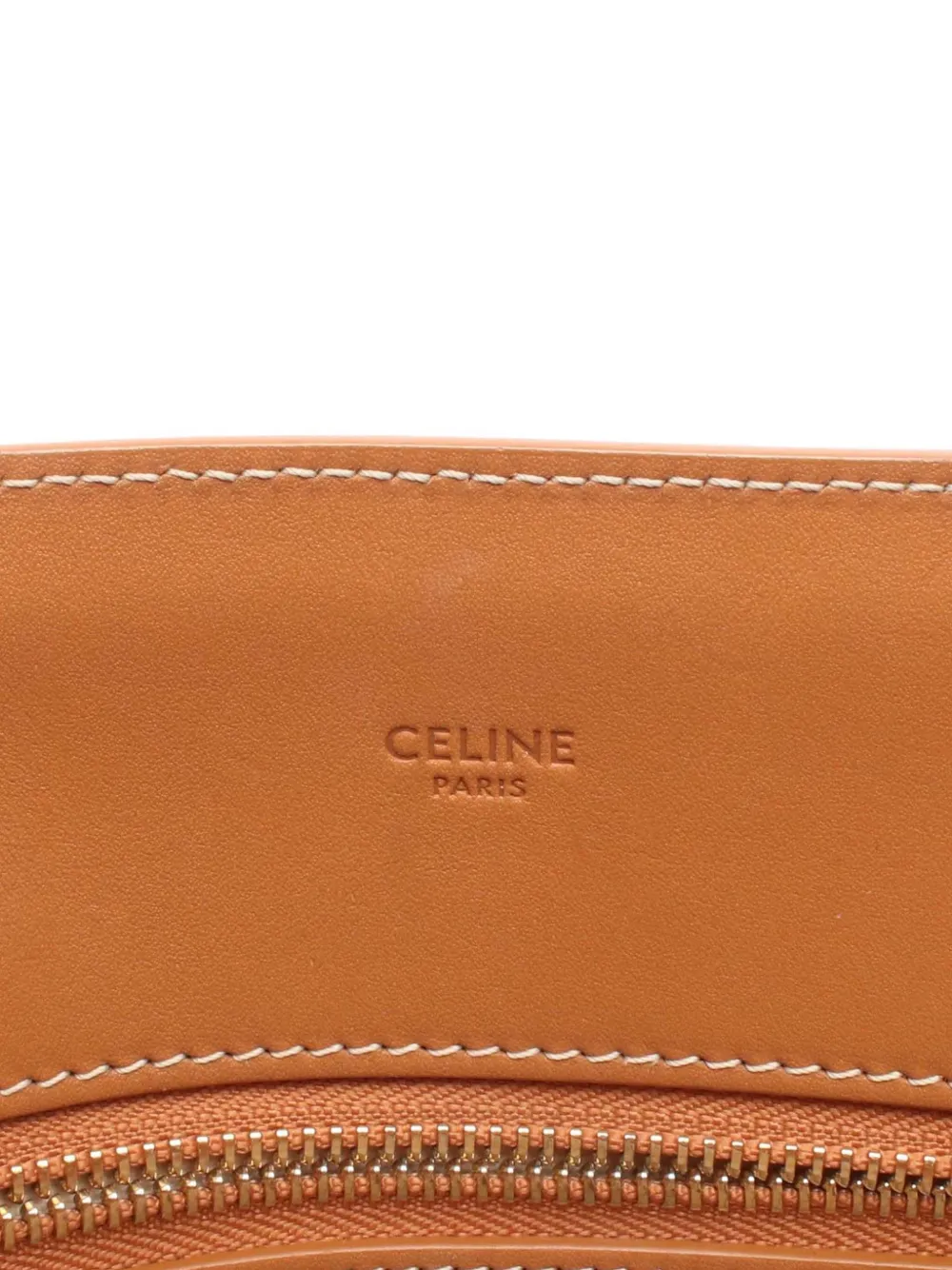 Pre-owned Celine 2018-2025 Small Canvas Vertical Cabas Satchel In Brown