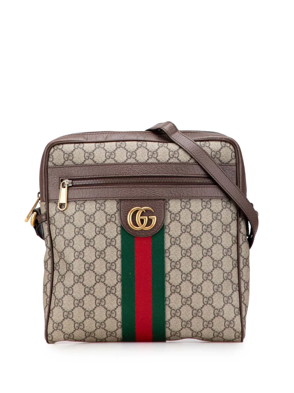 Gucci Pre-Owned 2016-2025 ミディアム GGスプリーム オフィディア ショルダーバッグ - ブラウン Gucci Pre-Owned 2016-2025 ミディアム GGスプリーム オフィディア ショルダーバッグ - ブラウン