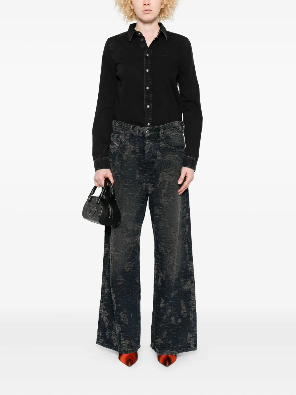Diesel Denim blouse - Zwart