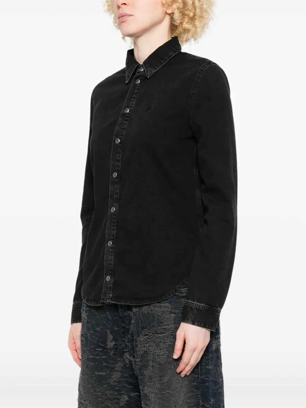 Diesel Denim blouse Zwart