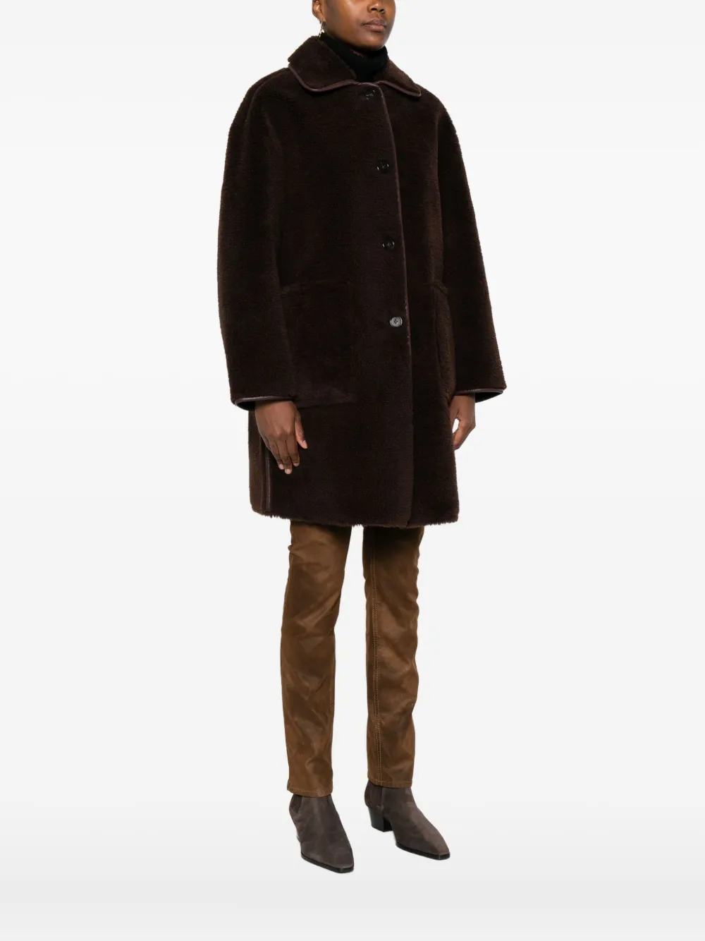 Bellerose Easton Reversible Patch-pocket Coat In Brown