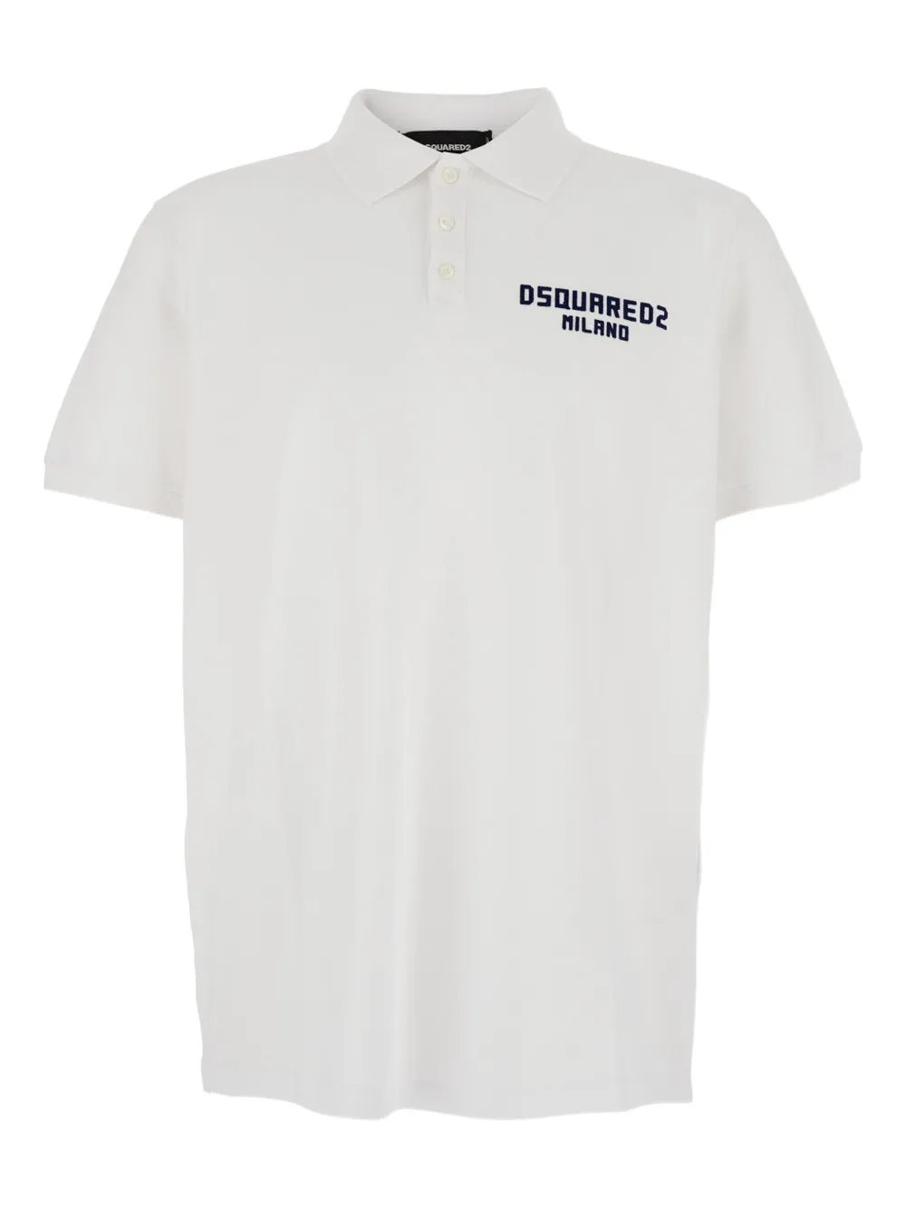 DSQUARED2 logo-embroidered polo shirt - ホワイト DSQUARED2 logo-embroidered polo shirt - ホワイト