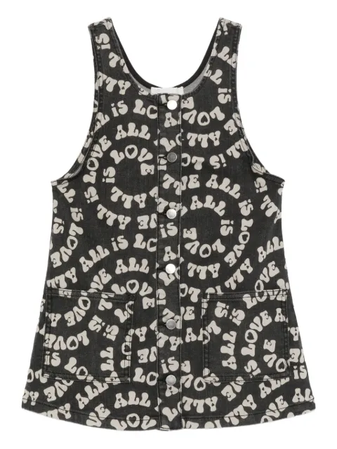 Stella McCartney Kids All Is Love-print button-fastening dress