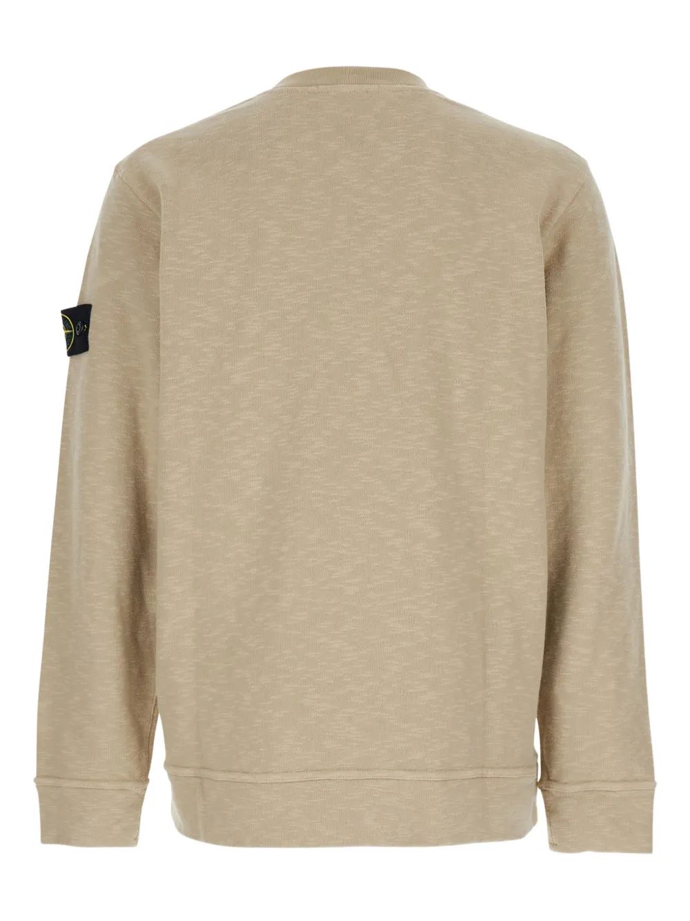 Stone Island logo-patch crew-neck sweatshirt - Beige