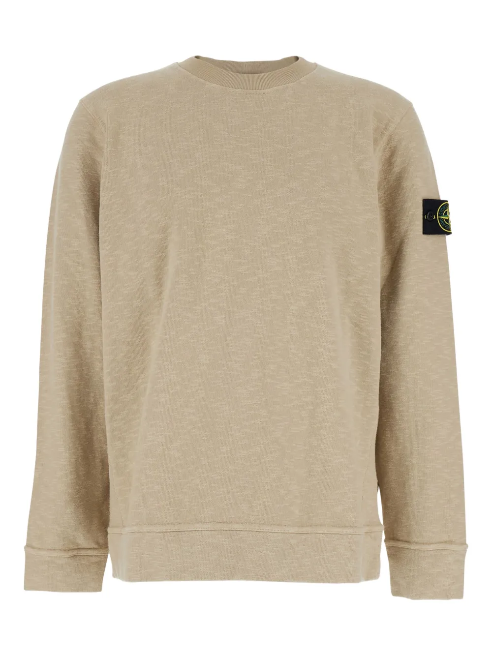 Stone Island logo-patch crew-neck sweatshirt - ニュートラル Stone Island logo-patch crew-neck sweatshirt - ニュートラル