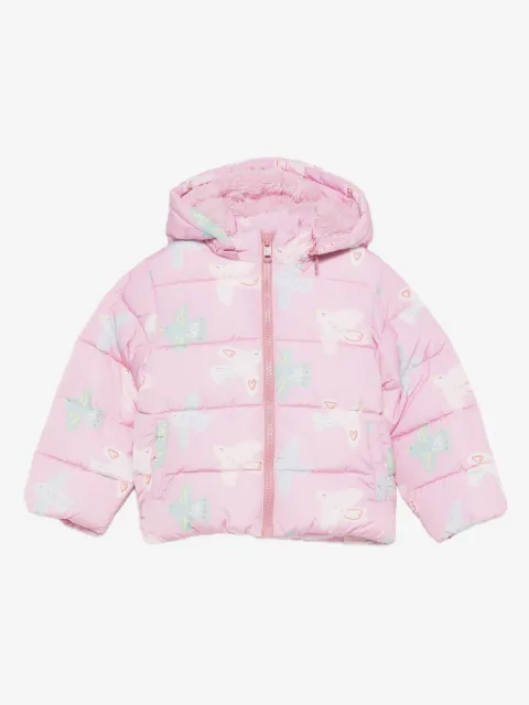 Stella McCartney Kids bird-print quilted jacket
