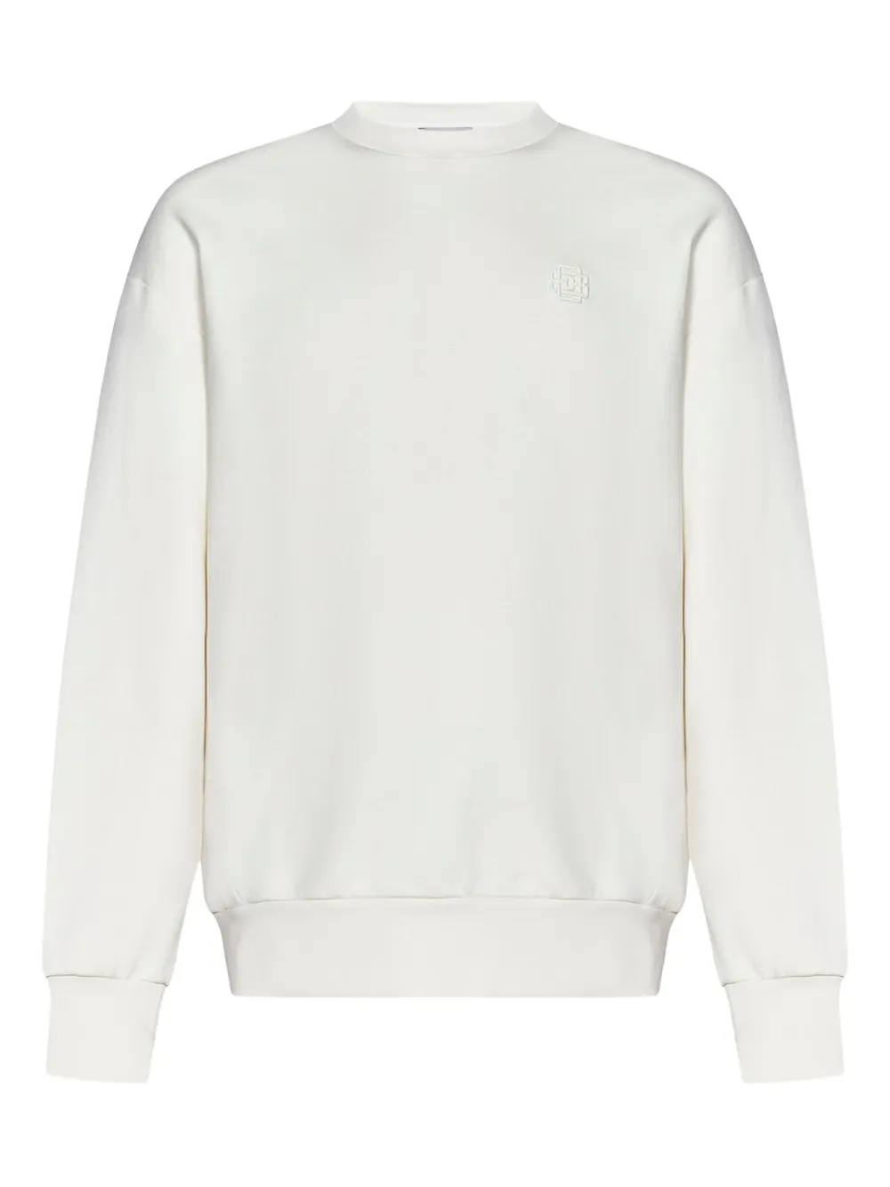 STATE OF ORDER embroidered ribbed crew neck sweater | White | Image 1