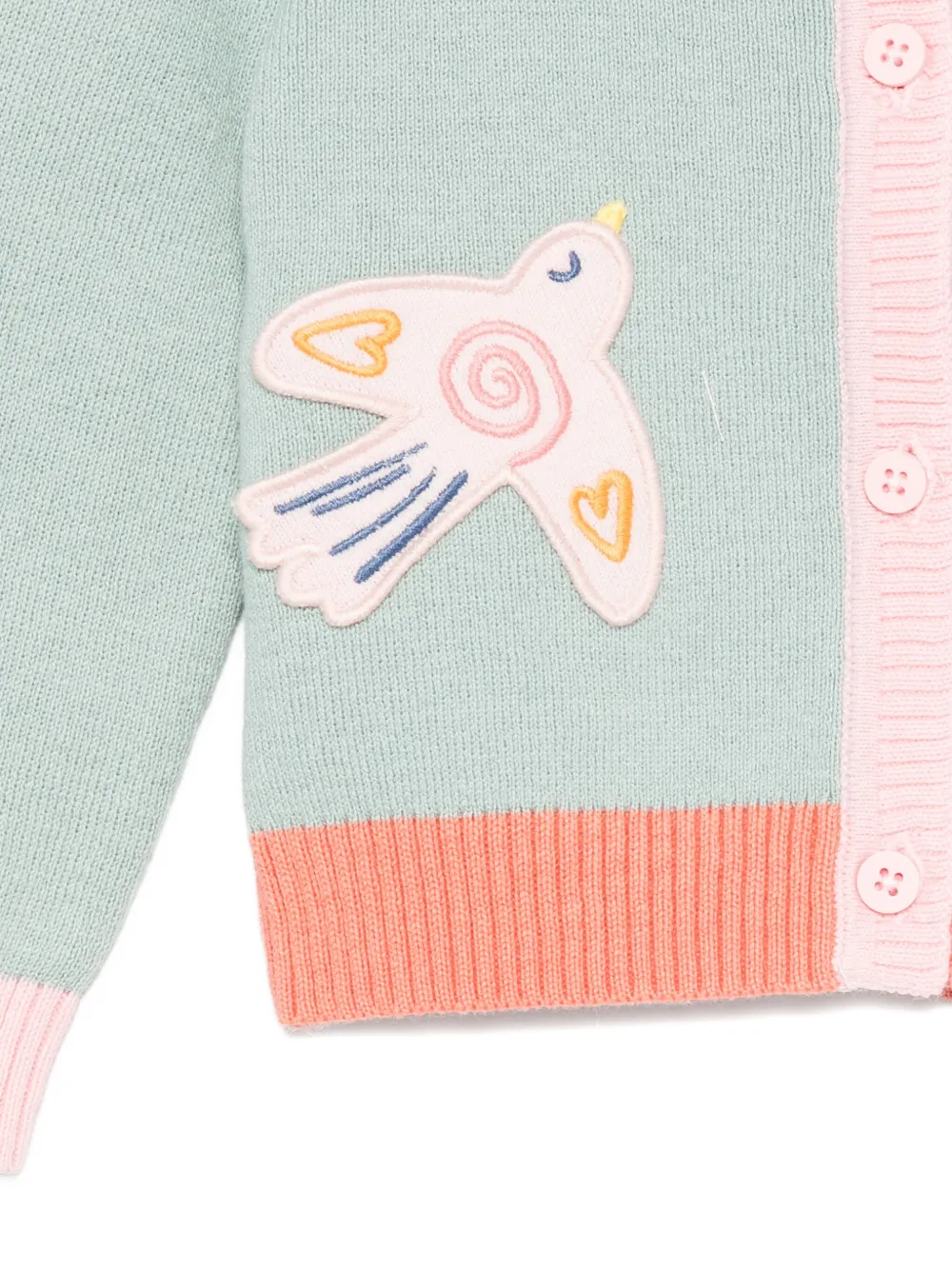 Stella Mccartney Bird-patch Cardigan In Multi