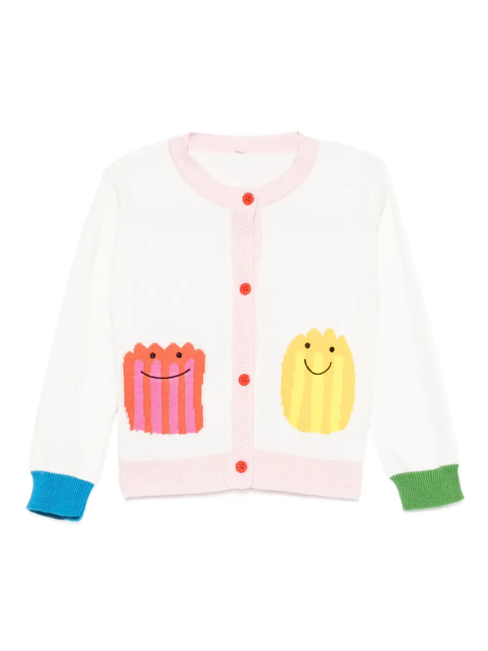 Stella McCartney Kids happy-faces cardigan | White | Image 1