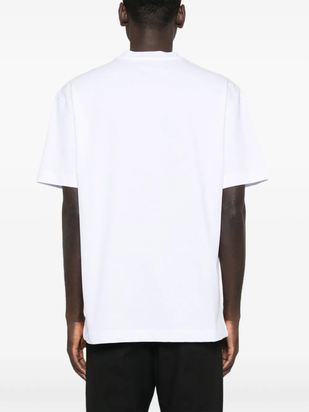 John Richmond T-shirt met vogel- en doodskopprint Wit