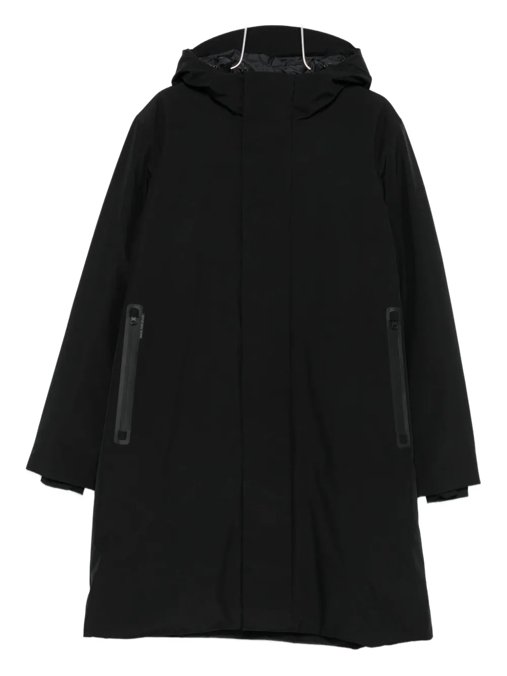 Save The Duck Hooded Zip-fastening Coat In Black