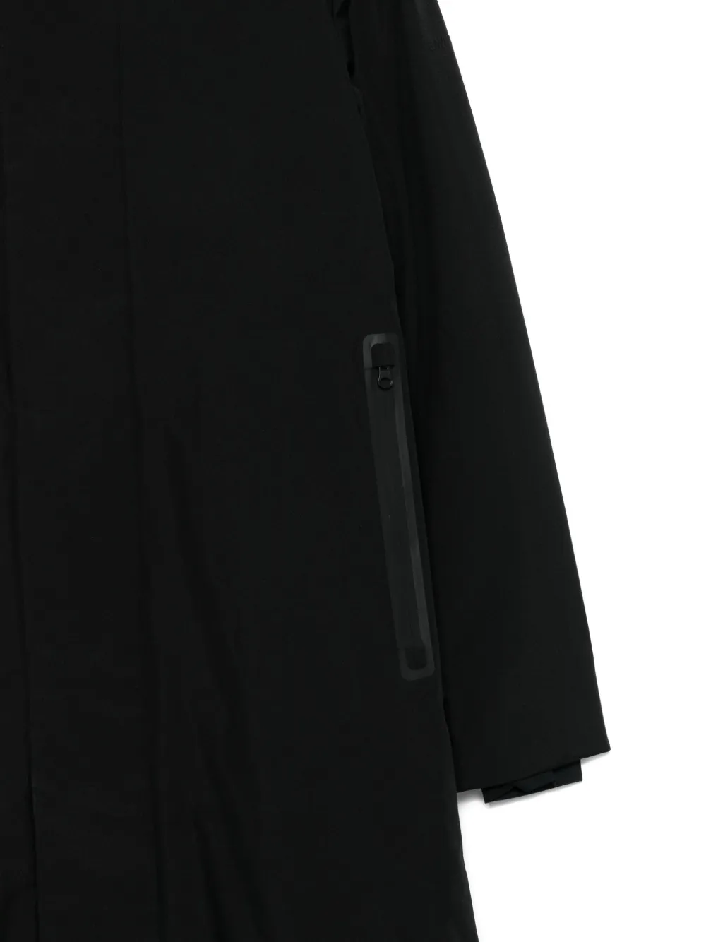 Save The Duck Hooded Zip-fastening Coat In Black