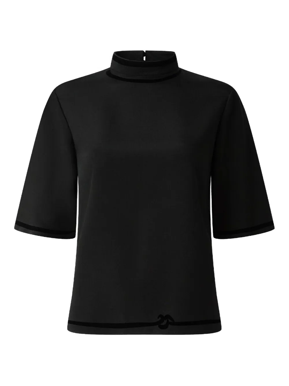 Shanghai Tang cut-out detail silk top - ブラック Shanghai Tang cut-out detail silk top - ブラック