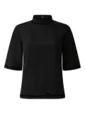 Shanghai Tang cut-out detail silk top - Black