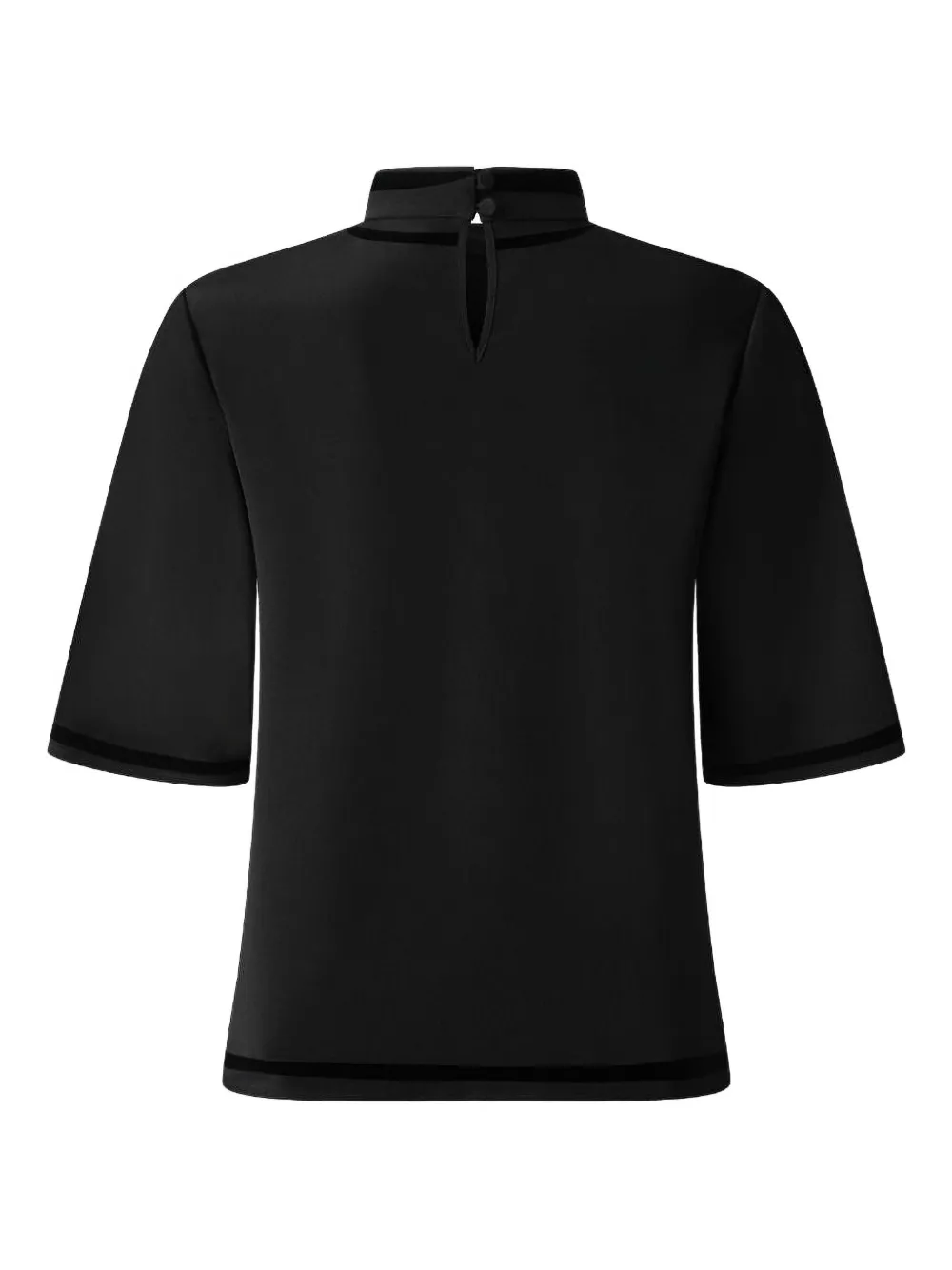 Shanghai Tang cut-out detail silk top - Zwart