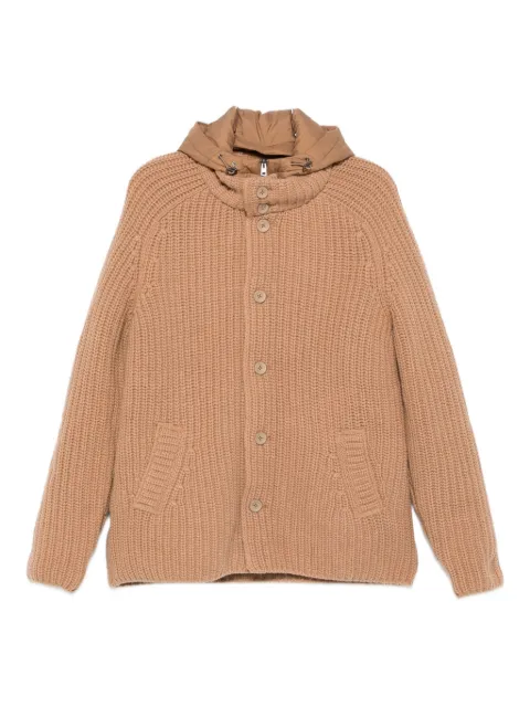 Herno hooded ribbed-knit jacket