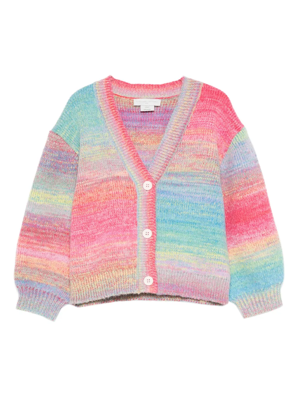 Stella McCartney Kids rainbow stripe cardigan | Pink | Image 1