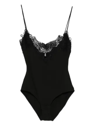 Ermanno Scervino lace-trimmed Body | Black | FARFETCH JO