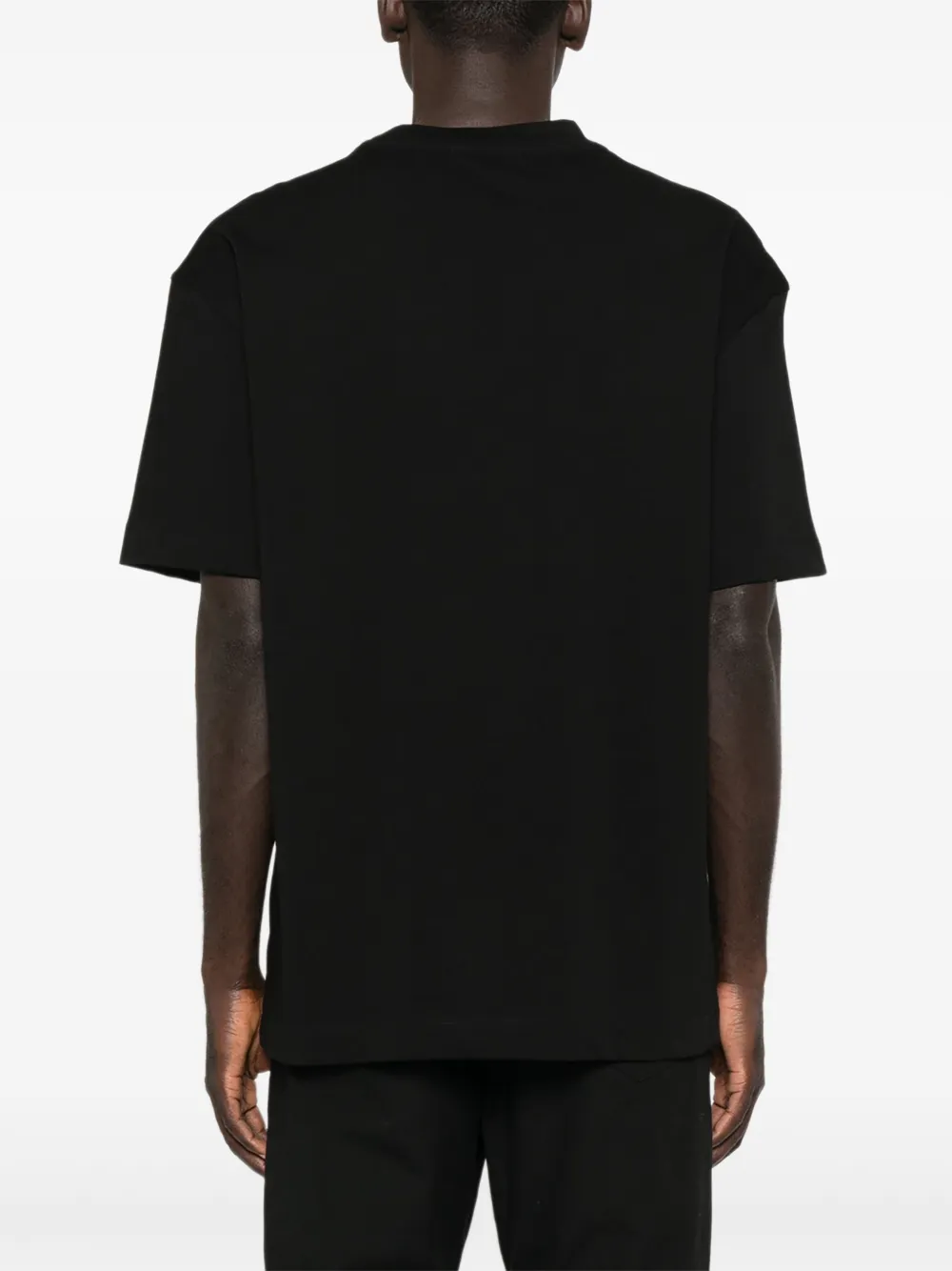John Richmond T-shirt met vogel- en doodskopprint Zwart