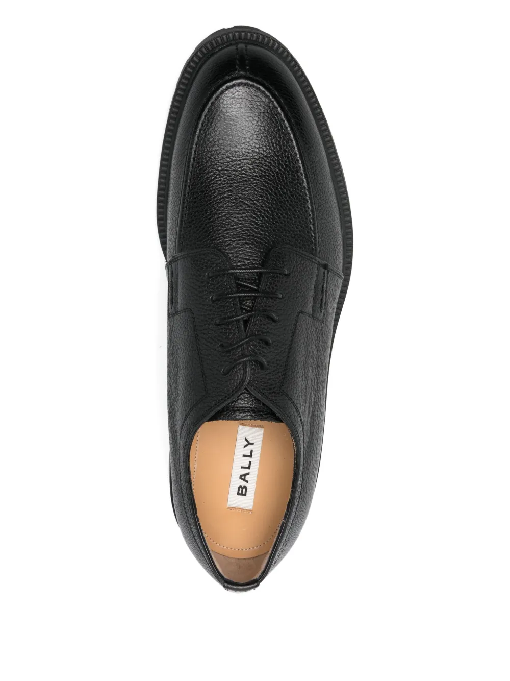 Bally Eduard textured-leather derby shoes Black