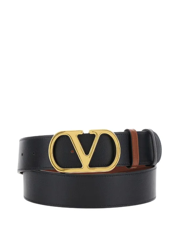 Valentino Garavani Reversible Leather Belt Black FARFETCH IN