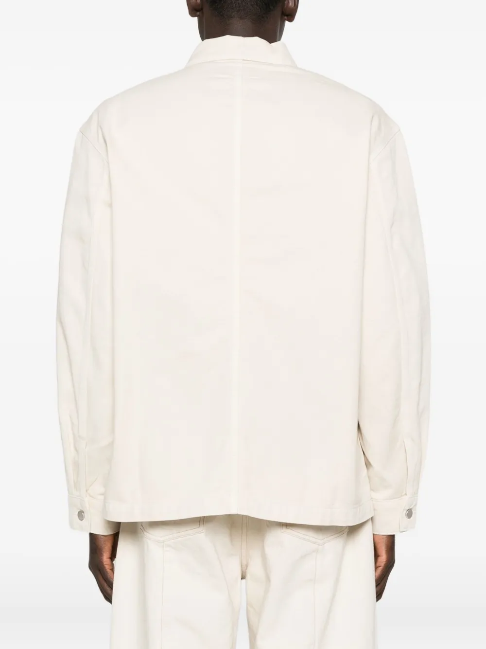 LEMAIRE Overhemd met knoopsluiting en opgestikte zak Beige