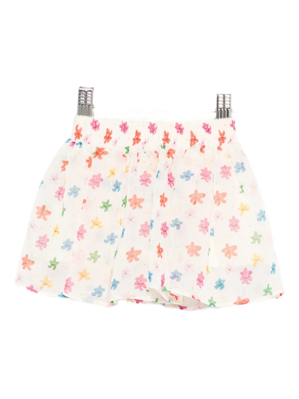 Stella McCartney Kids floral-print elastic-waist casual skirt - Bianco