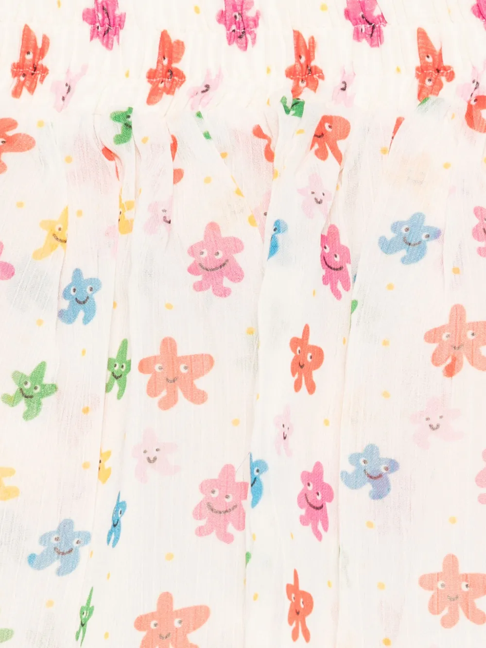 Stella Mccartney Floral-print Elastic-waist Casual Skirt In White