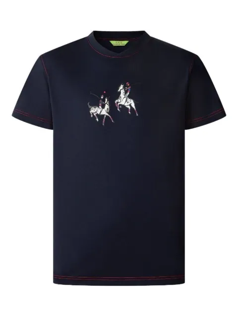 Shanghai Tang equestrian-print cotton T-shirt