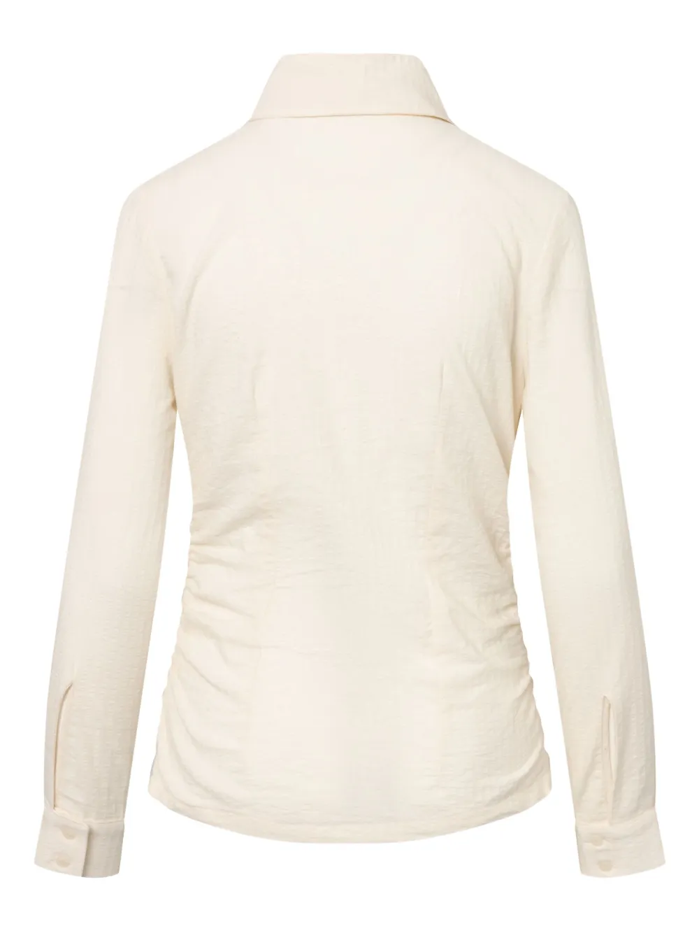 Elena Velez gathered button-up shirt - Beige