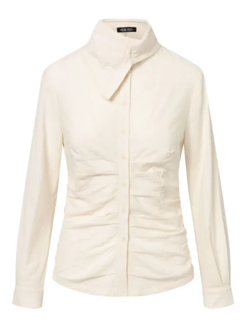 Elena Velez gathered button-up shirt
