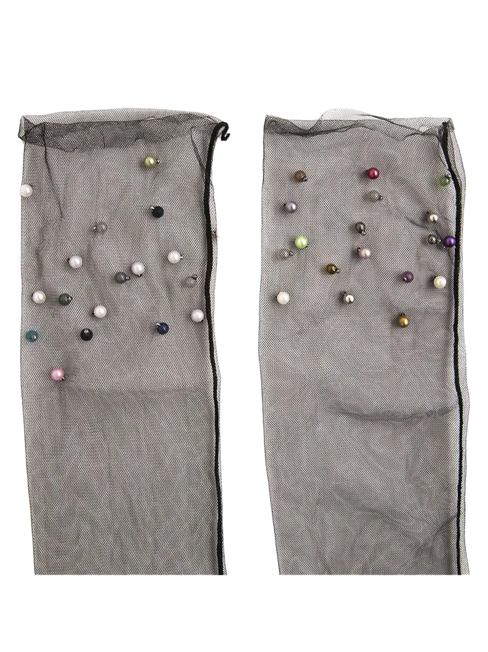 Fun Flamingo embellished mesh socks | Black | Image 1
